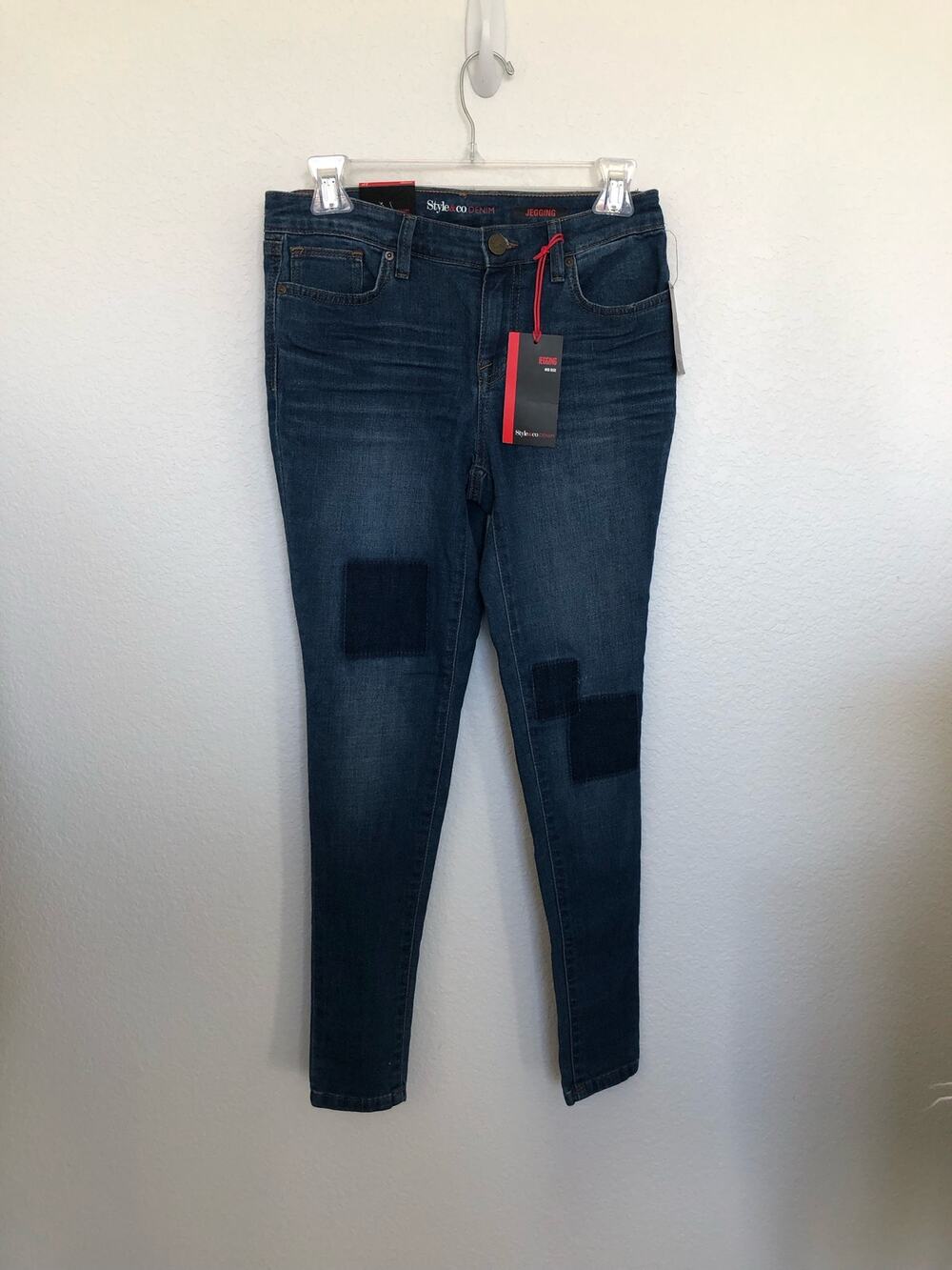 Style & Co Petite Patchwork Style Jegging Pants in Fiji Blue - 2P